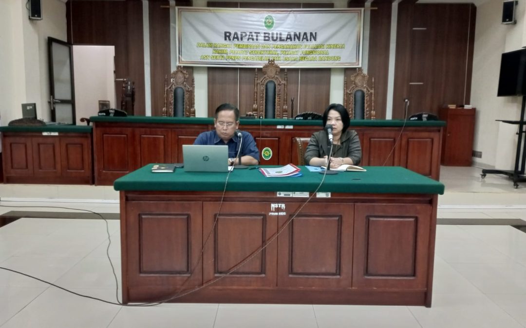 Rapat Bulanan PTUN Bandung Periode Maret : “Menggali Kinerja dan Rencana Ramadhan”