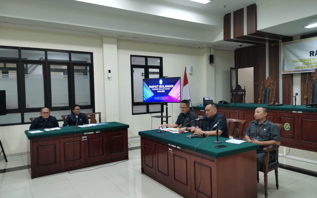 PTUN Bandung Gelar Rapat Bulanan Maret 2025: Evaluasi dan Penguatan Kinerja