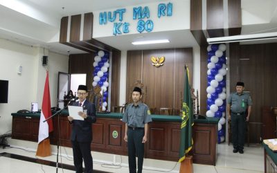 Upacara Peringatan HUT Ke-80 Mahkamah Agung RI di PTUN Bandung