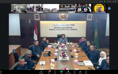 Aparatur PTUN Bandung Ikuti Pembinaan Dirjen Badilmiltun Secara Daring, Tegaskan Integritas dan Profesionalitas