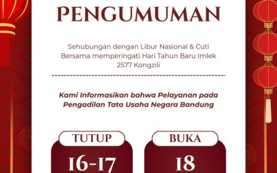 Pengumuman Libur Nasional & Cuti Bersama Tahun Baru Imlek 2577 Kongzili