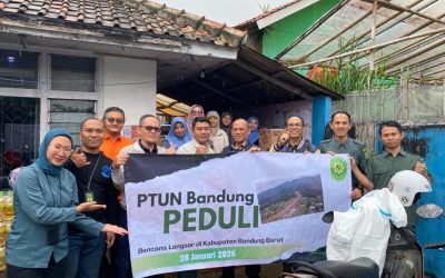 PTUN Bandung Salurkan Bantuan Kemanusiaan bagi Korban Bencana Longsor di Kabupaten Bandung Barat