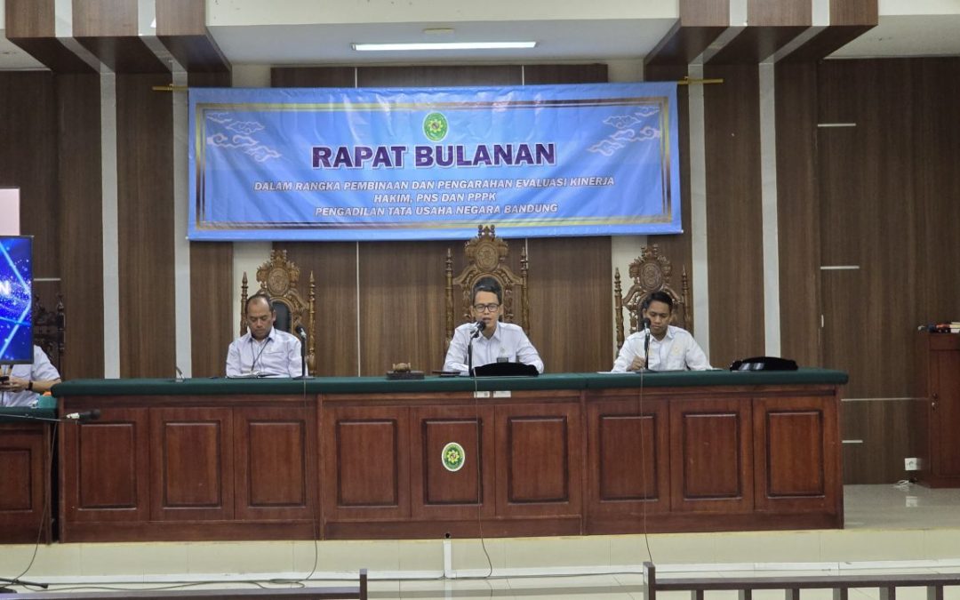 Rapat Bulanan Maret 2026 PTUN Bandung: Penguatan Integritas, Kinerja, dan Target WBK