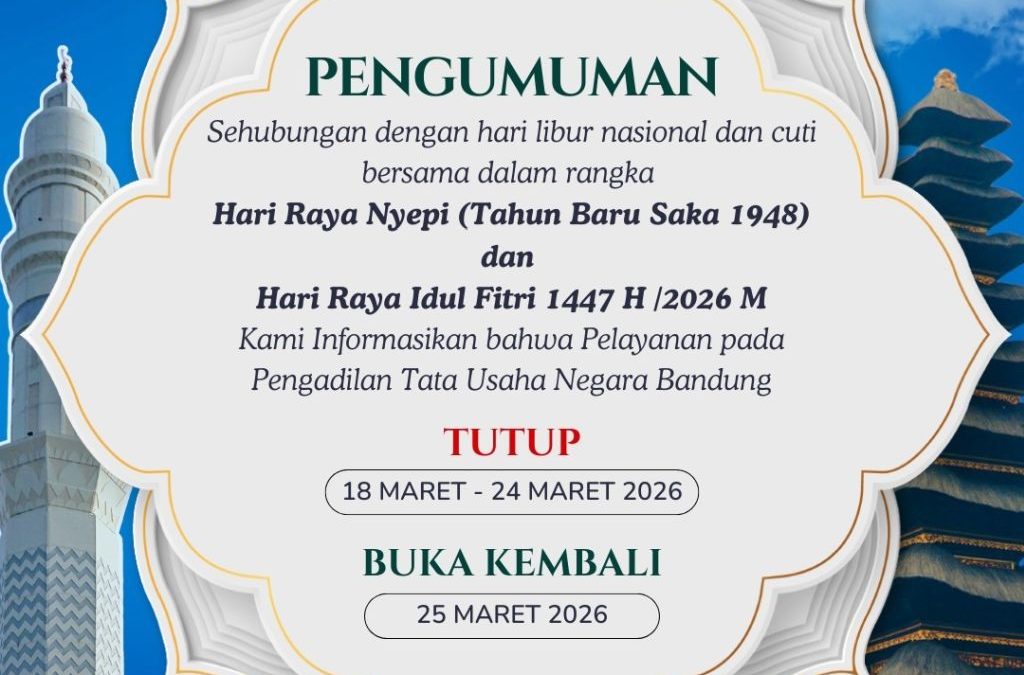 Pengumuman Libur Nasional dan Cuti Bersama Nyepi & Idul Fitri 1447 H