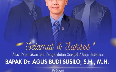 PTUN Bandung Ucapkan Selamat atas Pelantikan Dr. Agus Budi Susilo sebagai Direktur Pembinaan Tenaga Teknis & Administrasi Peradilan TUN