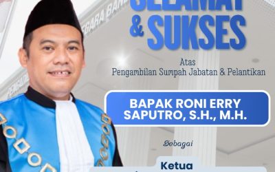 PTUN Bandung Ucapkan Selamat atas Pelantikan Roni Erry Saputro sebagai Ketua PTUN Serang