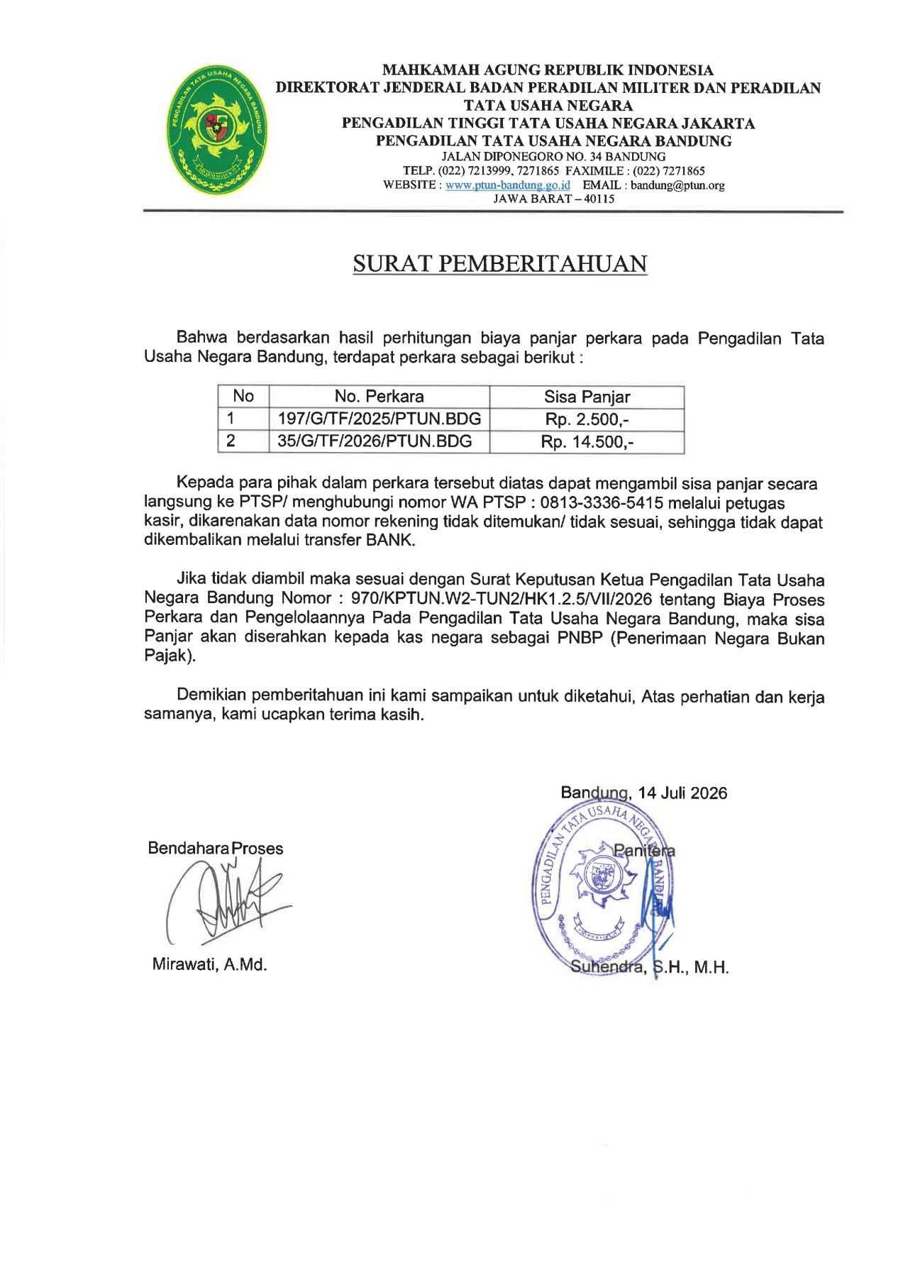 pemberitahuan sisa panjar_001
