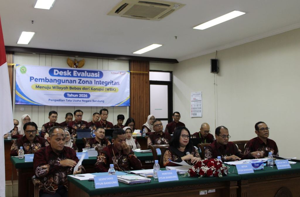 Desk Evaluasi Wawancara Pembangunan ZI, PTUN Bandung Teguhkan Komitmen Menuju WBK