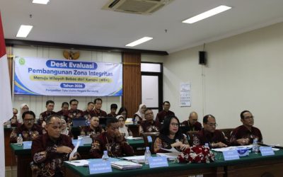Desk Evaluasi Wawancara Pembangunan ZI, PTUN Bandung Teguhkan Komitmen Menuju WBK