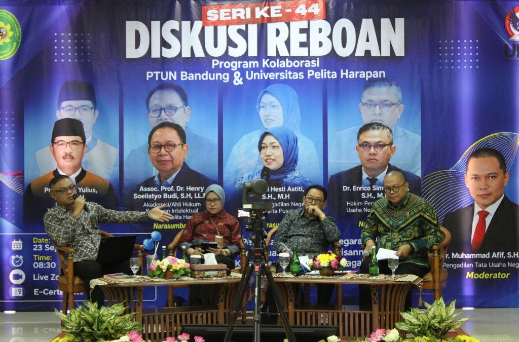 Diskusi Reboan Seri ke-44 PTUN Bandung Bahas Irisan Kewenangan PTUN dan Pengadilan Niaga dalam Perkara Kekayaan Intelektual