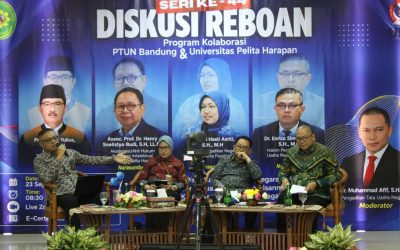 Diskusi Reboan Seri ke-44 PTUN Bandung Bahas Irisan Kewenangan PTUN dan Pengadilan Niaga dalam Perkara Kekayaan Intelektual